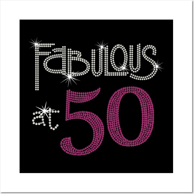 Ladies Fabulous 50 Years Old 50th Birthday Wall Art by CelineTootd